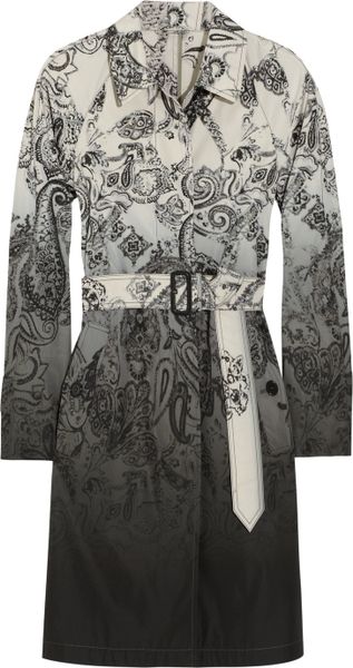 Etro Paisley-print Degradé Taffeta Trench Coat - Lyst