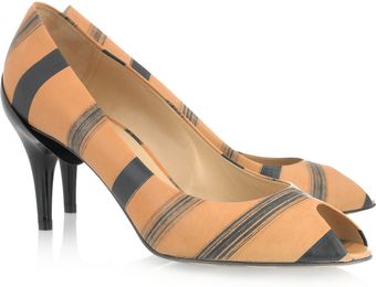 Georgina Goodman Issy Leather Peep-Toe Pumps - Lyst