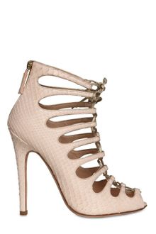 Giambattista Valli 120mm Python Laced Low Boots - Lyst
