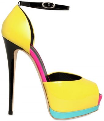 Giuseppe Zanotti 140mm Patent Peep Toe Sandals - Lyst