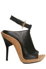 Givenchy 120mm Leather Open Toe Bootie Sandals