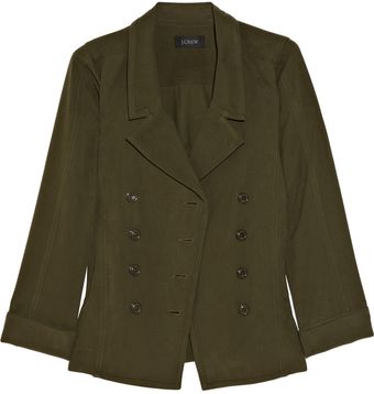 J.Crew Silk and Cottonblend Military Jacket - Lyst