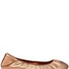 Lanvin Metallic Leather Ballerina Flats in Gold (bronze) - Lyst