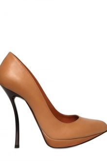Lanvin 130mm Virgule Leather Pointy Pumps - Lyst