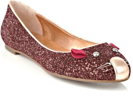 Marc By Marc Jacobs Glitter Mouse Shoes in Brown (burgundy) - Lyst