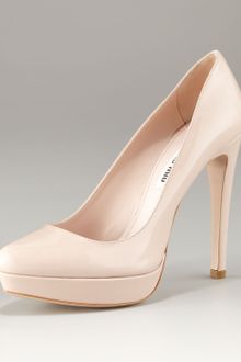 Miu Miu Patent Leather Platform Pump - Lyst