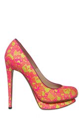 Nicholas Kirkwood 130mm Neon Lace & Leather Pumps