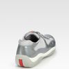 Prada Patent Sport Sneakers in Gray (silver) - Lyst