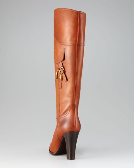 ralph lauren brown leather riding boots