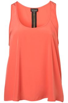 Topshop Zip Back Vest - Lyst
