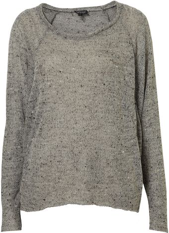 Topshop Speckle Panel Sweat Top - Lyst