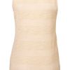 Topshop Crochet Stripe Vest in Pink (pale peach) - Lyst