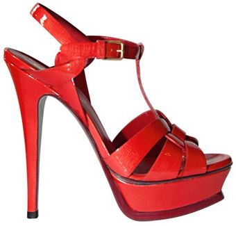 Yves Saint Laurent 140mm Tribute Patent Sandals - Lyst