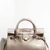 Jimmy Choo Rosalie Patent Leather Satchel in Khaki (light khaki) - Lyst