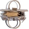 Jimmy Choo Rosalie Patent Leather Satchel in Khaki (light khaki) - Lyst