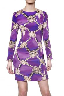 Mary Katrantzou Bow Print Silk Crepe Dress - Lyst
