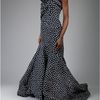 Oscar De La Renta Printed Silk Evening Dress in Blue - Lyst