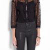 D&g Chain Detail Lace Shirt in Black - Lyst