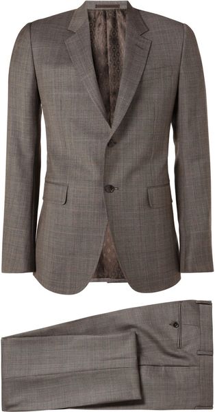 Gucci Marseille Slimfit Wool Suit in Brown for Men - Lyst
