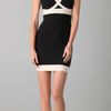 Hervé Léger Two Tone Ilia Dress in Black - Lyst