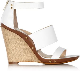  Eliza Rafia Wedge Strappy Sandal 