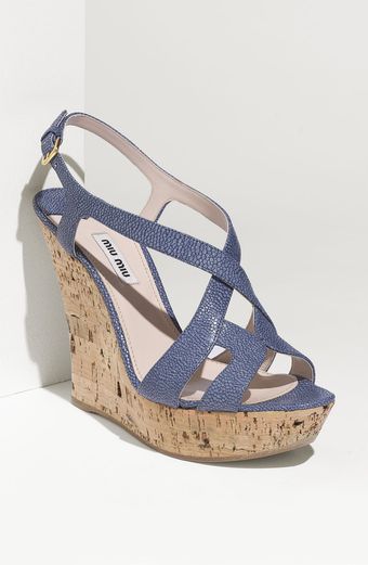 Miu Miu Stingray Wedge - Lyst