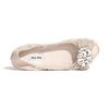 Miu Miu Crystal Bow Ballerina Flat in Pink (cipria) - Lyst