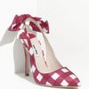 Miu Miu Check Print Slingback Pump in Purple (fuchsia) - Lyst
