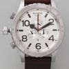 Nixon The 5130 Chrono Leather Watch in Black (silver) - Lyst
