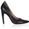 Proenza Schouler LizardEffect Leather Pumps in Black - Lyst