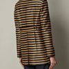 Burberry Prorsum Raffia Stripe Coat in Black (camel) - Lyst