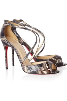 Christian Louboutin So F... 100 Python Sandals - Lyst