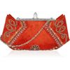 Christian Louboutin Loubis Angel Embroidered Suede Clutch in Red - Lyst