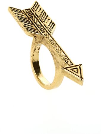 House Of Harlow Antiqued Arrow Ring - Lyst
