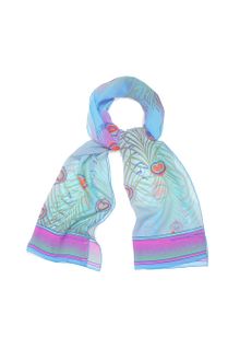 Matthew Williamson Peacock Georgette Strip Scarf - Lyst