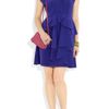 Miu Miu Tiered Silk Crepe De Chine Dress in Purple (blue) - Lyst