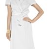 Narciso Rodriguez Stretch Cottonblend Wrap Dress in White - Lyst