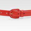 Prada Skinny Madras Leather Belt in Red (nero) - Lyst