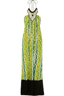 T-bags Luca Printed Jersey Maxi Dress - Lyst