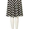 Topshop Stripe Full Circle Skirt in Black - Lyst
