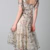 Zac Posen Print Bustier Dress in Beige - Lyst