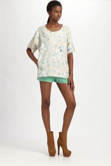 Acne Jody Taffeta Printed Top - Lyst