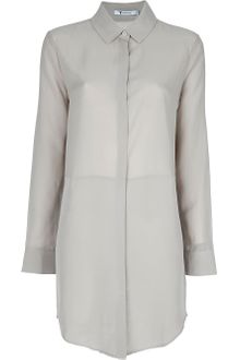 T By Alexander Wang Silk Gauze Shirt Dress - Lyst