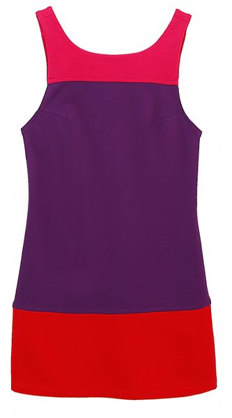 Alice + Olivia Haven Colourblock Dress in Purple - Lyst
