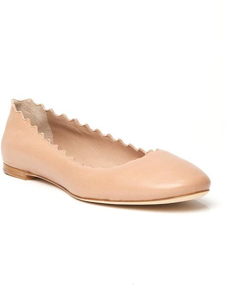 chloe scalloped flats