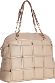 Ferragamo First Blush Lattice Leather Double Strap and Chain Top Handle Bag - Lyst
