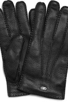 Gucci Classic Cashmere-lined Leather Gloves - Lyst
