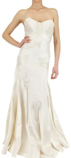 Guishem Long Geometric Satin and Lurex Dress - Lyst