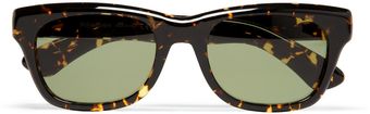 Yves Saint Laurent Square Framed Tortoiseshell Sunglasses - Lyst