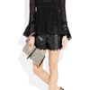 Anna Sui Ruffled Stretchlace Top in Black - Lyst
